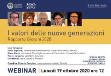 Webinar “I valori delle nuove generazioni. Rapporto Giovani 2020”